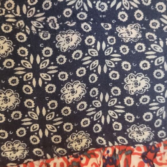 Lulus La Vie en Roses Navy Blue and Red Floral Print Dress Womens S Mixed Prints - Picture 6 of 13